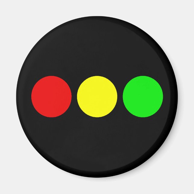 Vågrät Stoplight Magnet (Framsidan)