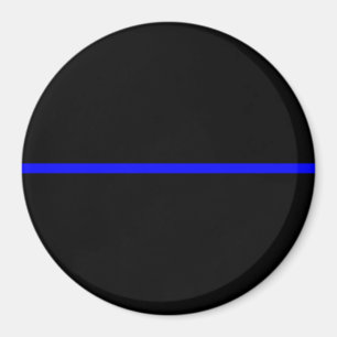 Vågrät Svart för den symboliska tunn blå linjen Magnet