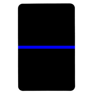 Vågrät Svart med det blå tunna Symbolik Magnet