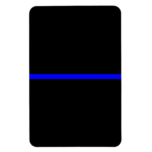 Vågrät Svart med det blå tunna  Symbolik Magnet (Vertikal)