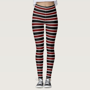 Vågrät Svartahavsviken Rand Mönster Leggings
