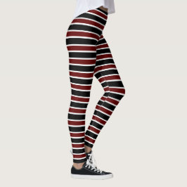 Vågrät Svartahavsviken Rand Mönster Leggings