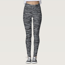 Vågrät svartvitt leggings