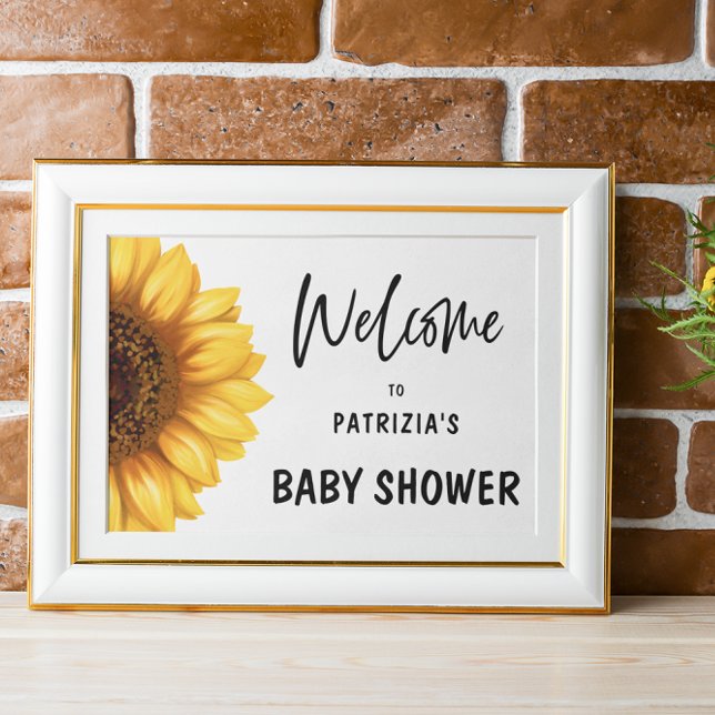 Vågrät Välkomna till blomstervälkomstbabyskor Poster (Skapare uppladdad)