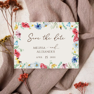 Vågrät Wildblomboho Garden Beige Spara Datumet