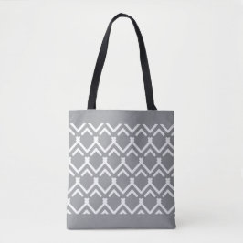 Vågrät Zigzag Geometric Mönster Tygkasse
