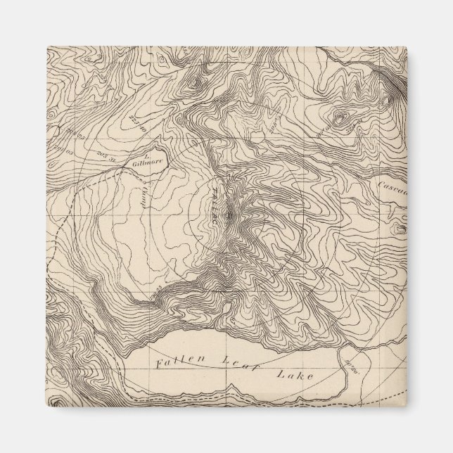 Vågräts skiss från Tallac Peak, Cal Magnet (Framsidan)