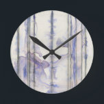 Vågrätt fritt uttryck, vattenfärg rund klocka<br><div class="desc">Det här fantastisk av Jennifer Goldberger är en obarmhärtig fullt av liv. Svart linjer springa lodrätt i biet och violetta droppar sträcker sig ut från dem som vinkarare i sjö. Ett underbart tryck som skulle gå bra på ett antal Zazzle-produkter.Beställ idag!</div>