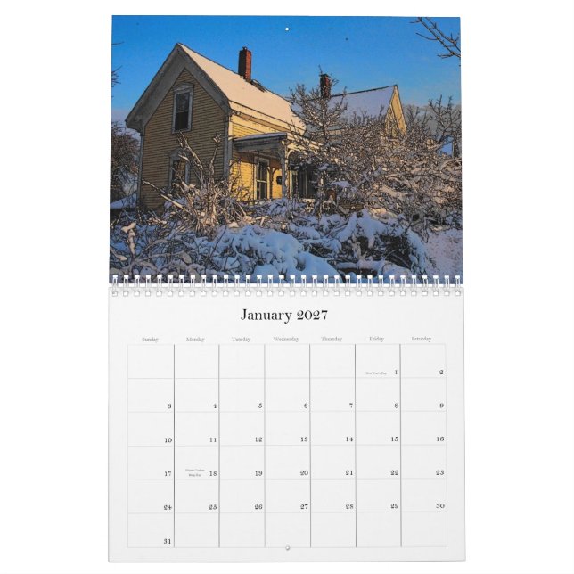 Vägrenattraktionkalender Kalender (Jan 2027)