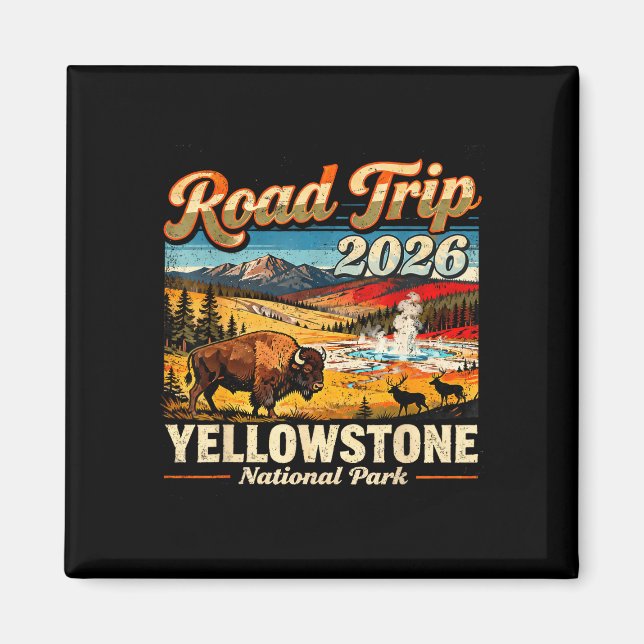 Vägresa 2026 yellowstone nationalpark buffel magnet (Framsidan)