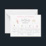 vägrutt för bröllop helg anteckningskort<br><div class="desc">Resväg för bröllop helg. Vattenfärgat champagne dricker roligt moderna illustrationer. En del av en matchande samling.</div>