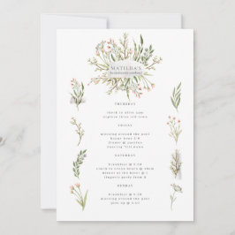 Vägrutt helg för vattenfärgad blommigt bachelorett