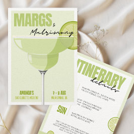 Vägrutten Margs & Matrimony Bachelorette Helg Inbjudningar