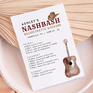 Vägrutten Nash Bash Nashville Bachelorette Helg Inbjudningar