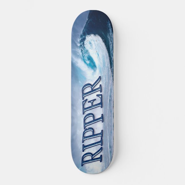 Vågskiss för koppar mini skateboard bräda 18,5 cm (Framsida)