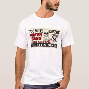 Vägskylt 66-700 miles mot vägskylt t-shirt