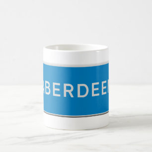 Vägskylt Aberdeen Kaffemugg