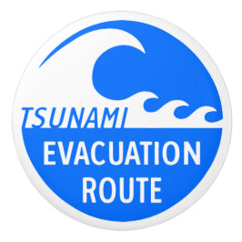 Vägskylt för evakueringsväg knopp