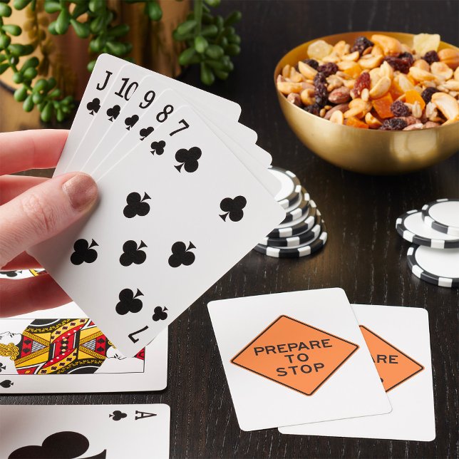 Vägskylt för förbered stopp casinokort (Skapare uppladdad)