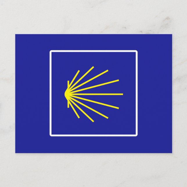 Vägskylt för Jakobsvägen, Spanien Vykort (Framsida)