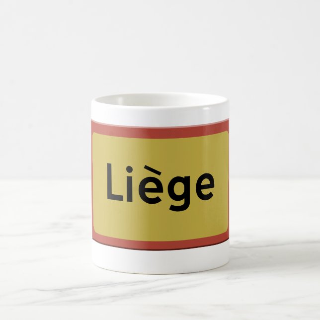 Vägskylt för Liège Kaffemugg (Center)