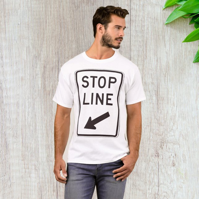 Vägskylt för stopplinje t shirt (Skapare uppladdad)