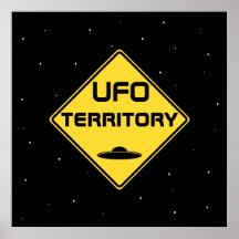 Vägskylt för UFO:s territorium