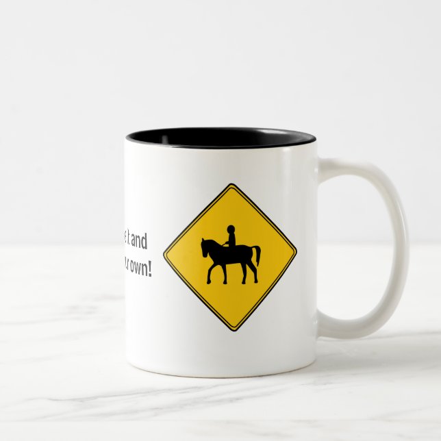 Vägskylt - Horseback Rider Mugg (Höger)