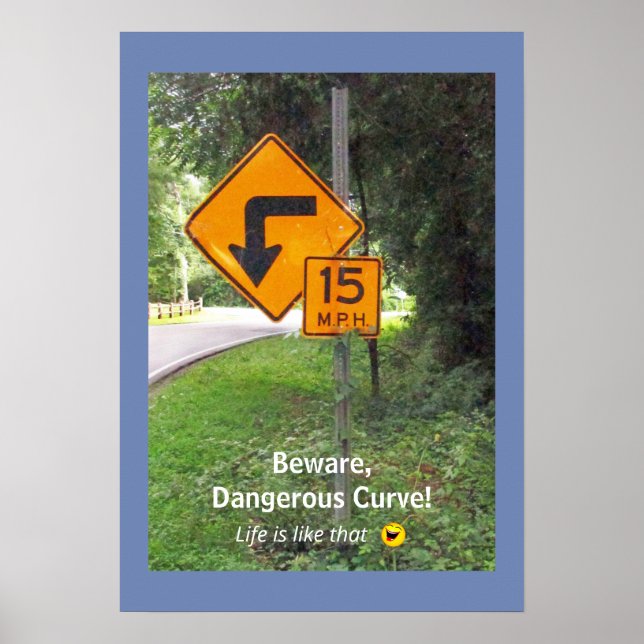 Vägskylt med oavsiktligt humant meddelande poster (Framsidan)