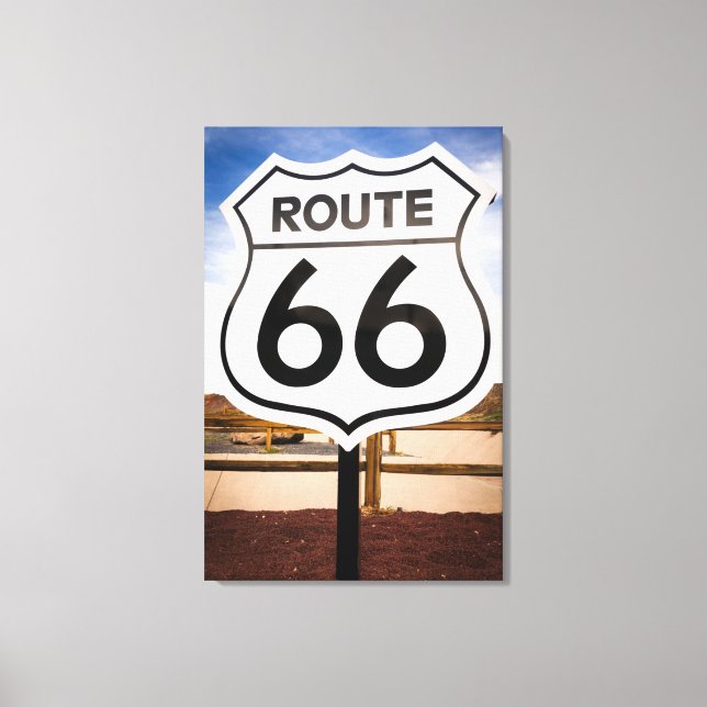 Vägskylt Route 66, Arizona Canvastryck (Framsida)