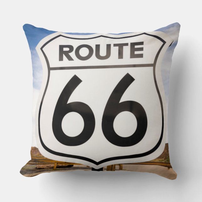 Vägskylt Route 66, Arizona Kudde (Framsida)