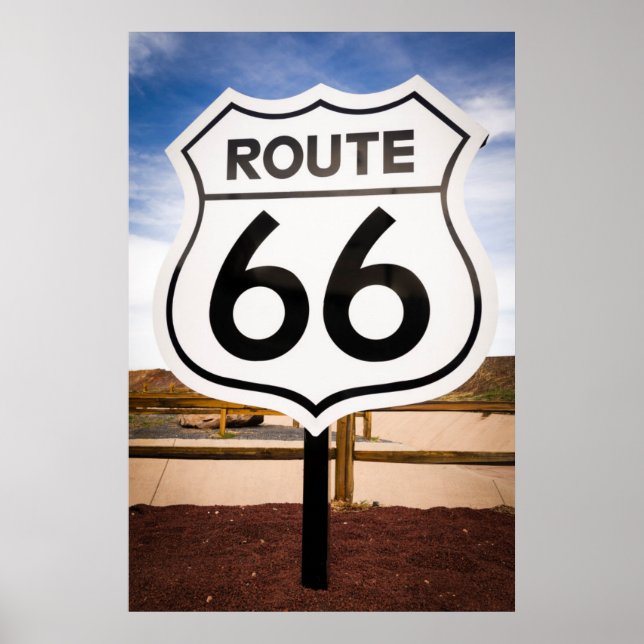 Vägskylt Route 66, Arizona Poster (Framsidan)