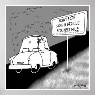 Vägskyltar i blindskrift poster