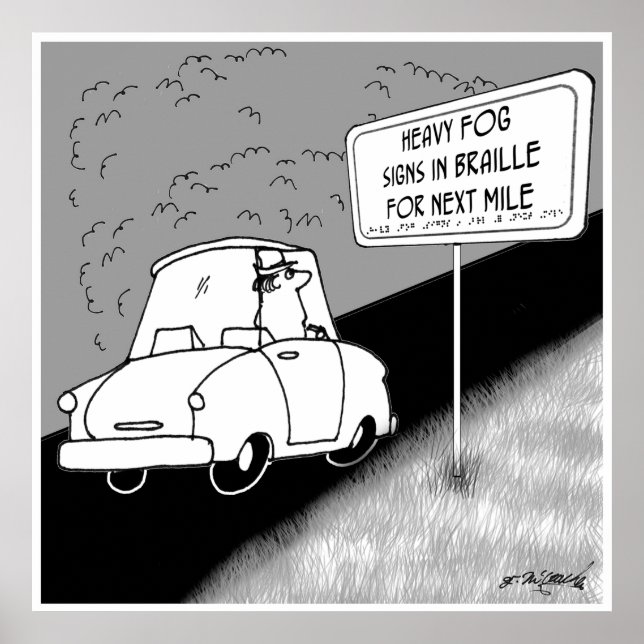 Vägskyltar i blindskrift poster (Framsidan)