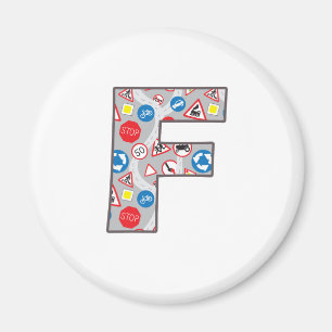 Vägskyltroligt F Magnet