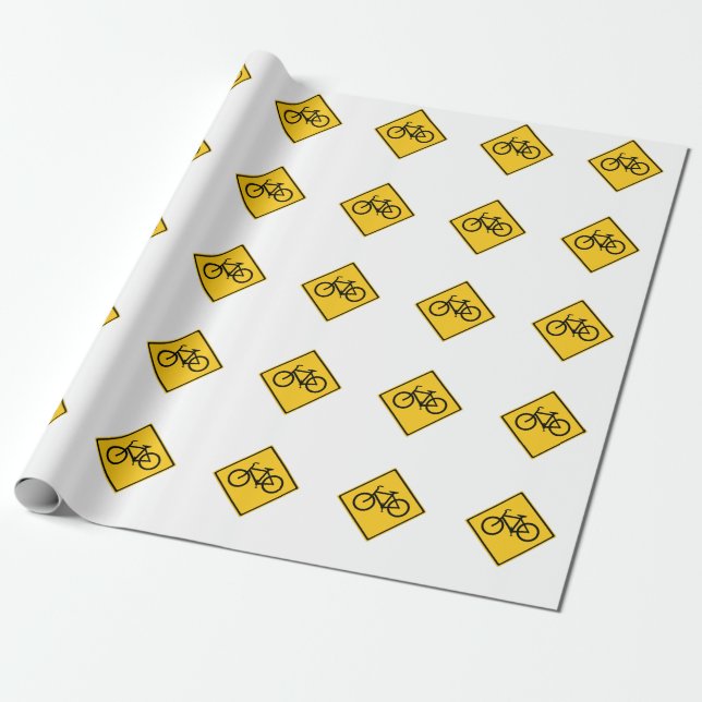 Vägskyltscykel Presentpapper (Utrullad)
