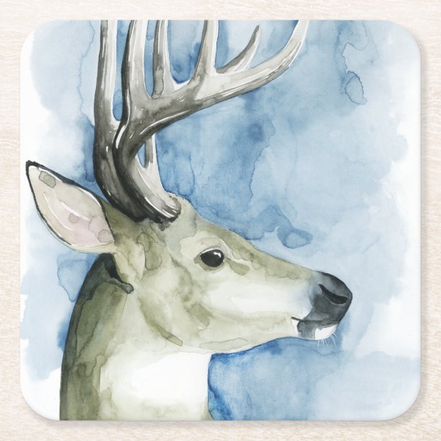 Vågställ - vattenfärg underlägg papper kvadrat (Framsidan)