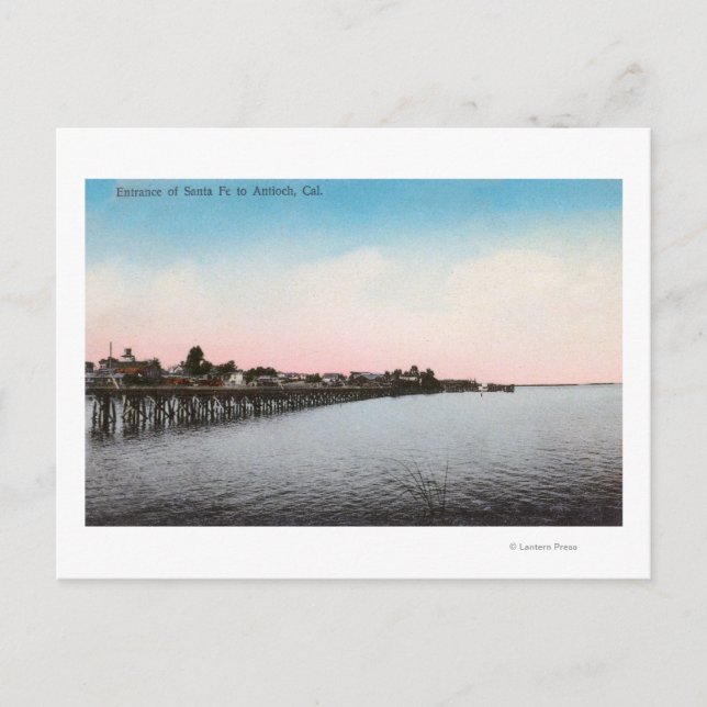 Vägsträcka till Santa Fe RailroadAntioch, CA Vykort (Framsida)