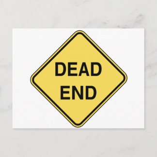 Vägtecken - Dead End Vykort
