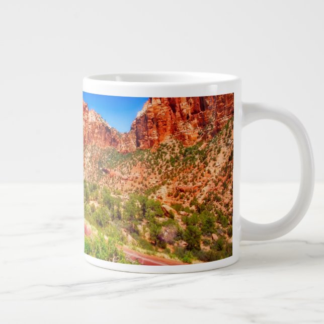 Vägtransport genom Zion National Park Jumbo Mugg (Höger)