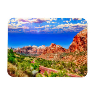 Vägtransport genom Zion National Park Magnet