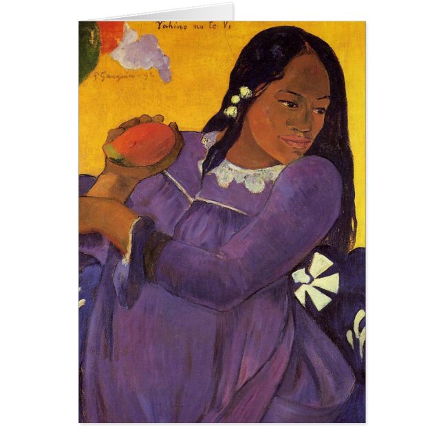 "Vahine inget Te Vi" - Paul Gauguin kort (Framsidan)