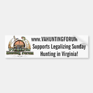 VAHuntingForum - legaliseraa söndagjakt i VA Bildekal