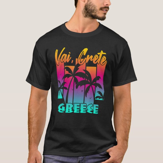 Vai Crete Creece T Shirt (Framsida)