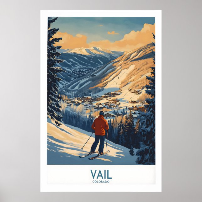 Vail Affisch Colorado Skidtryck 1 (Framsidan)