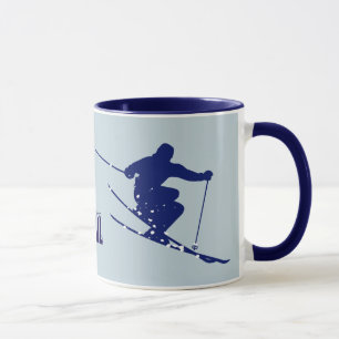 Vail Blue Skier Mugg