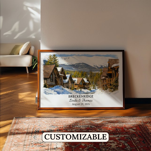 Vail Colorado Affisch, Akvarell, Anpassad Poster (Skapare uppladdad)