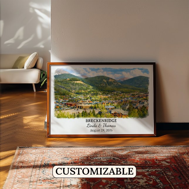 Vail Colorado Affisch, Akvarell, Anpassad Poster (Skapare uppladdad)