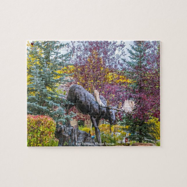 Vail Colorado Betty Moose Staty Pussel (Horisontell)