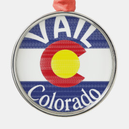 Vail Colorado cirklar flagga Julgransprydnad Metall